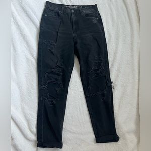 American Eagle black distressed jeans
